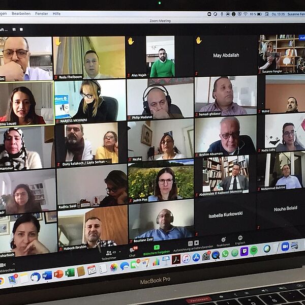 Screenshot Online-Konferenz