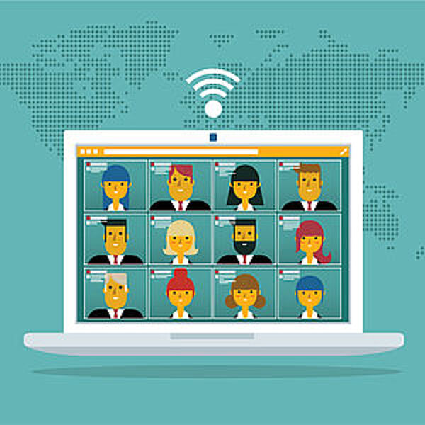 Piktogramm Zoom-Meeting