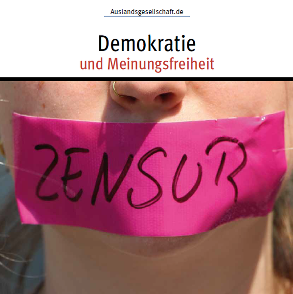 Cover des Magazins "Demokratie und Meinungsfreiheit" der Dortmunder Auslandsgesellschaft