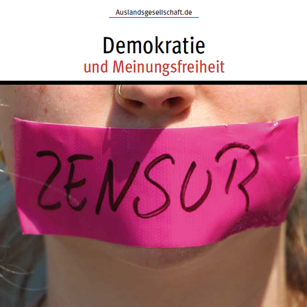 Cover des Magazins "Demokratie und Meinungsfreiheit" der Dortmunder Auslandsgesellschaft