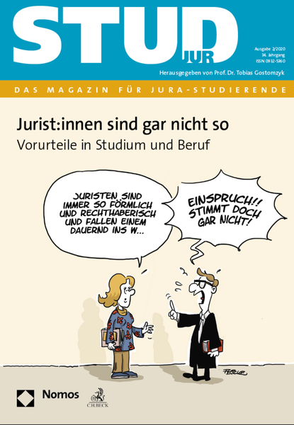 Titelseite des aktuellen Magazins StudJur