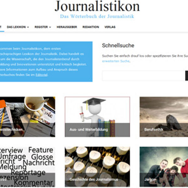 Journalistikon, das Online-Wörterbuch der Journalistik.