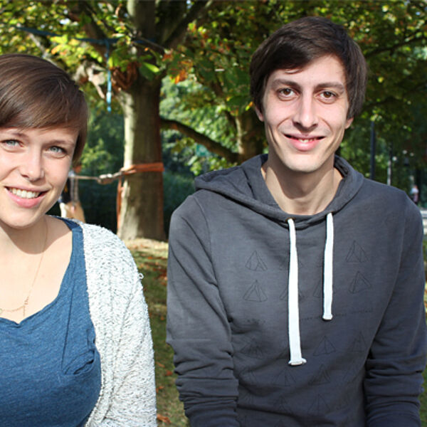 Laura Leißner und Jakob Henke stellten jetzt ihre Forschungsergebnisse auf der ICA in Prag vor. Foto: Julia Schindler
