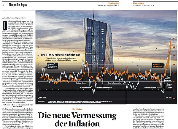 Die Vorstellung des Inflations-Index im Handelsblatt. 