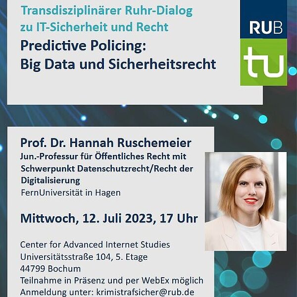 Plakat, das Vortrag ankündigt