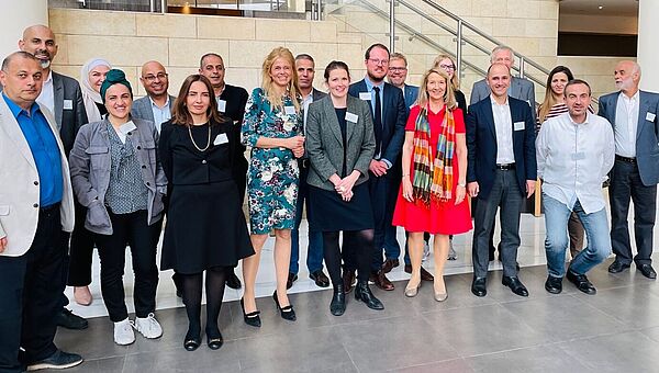 Teilnehmer*innen, Referent*innen und Organisator*innen des Medien-Workshops in Amman.