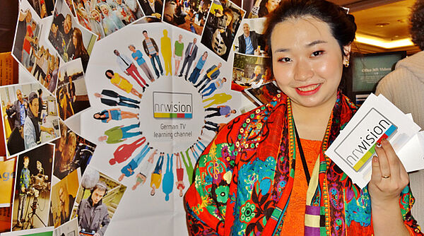 Der TV-Lernsender beim „E² Global Educator Exchange“ in Budapest. Foto nrwision