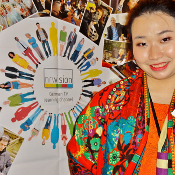 Der TV-Lernsender beim „E² Global Educator Exchange“ in Budapest. Foto nrwision