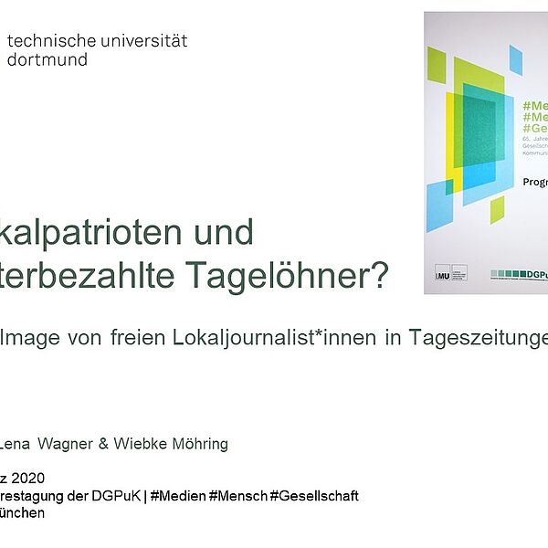 Titelseite der Präsentation von Anna-Lena Wagner und Professorin Wiebke Möhring